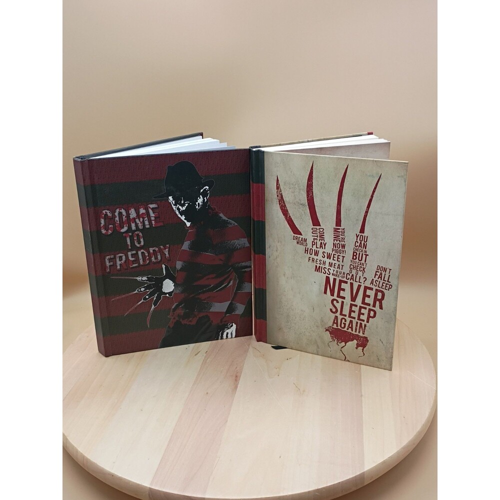 A Nightmare on Elm Street Freddy Krueger Journal Notebook lot of 2 Unused Horro
